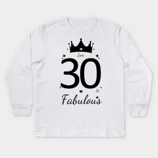 30th birthday Kids Long Sleeve T-Shirt